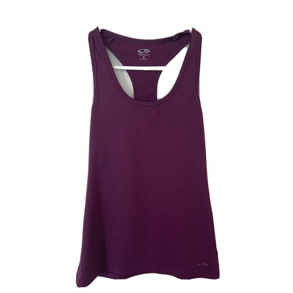 Champion Women Size S Purple Racerback Loose Fit Knit Running Top